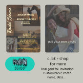 rustiek land landschap collage vrijgezellenfeest folie uitnodiging