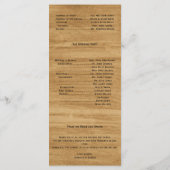 Rustiek land Lily Waterverf Trouwprogramma Programmakaart (Achterkant)