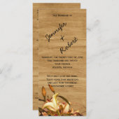 Rustiek land Lily Waterverf Trouwprogramma Programmakaart (Voorkant / Achterkant)