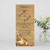 Rustiek land Lily Waterverf Trouwprogramma Programmakaart (Staand voorkant)