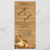 Rustiek land Lily Waterverf Trouwprogramma Programmakaart (Voorkant)