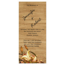 Rustiek land Lily Waterverf Trouwprogramma