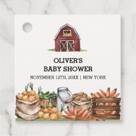 Rustiek land lokaal geteeld Veggie Baby shower Bedankjes Labels