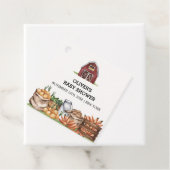 Rustiek land lokaal geteeld Veggie Baby shower Bedankjes Labels (In situ)