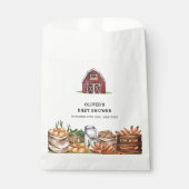 Rustiek land lokaal geteeld Veggie Baby shower Bedankzakje (Voorkant)