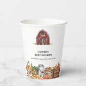 Rustiek land lokaal geteeld Veggie Baby shower Papieren Bekers (Achterkant)