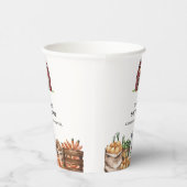 Rustiek land lokaal geteeld Veggie Baby shower Papieren Bekers (Rechts)