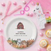 Rustiek land lokaal geteeld Veggie Baby shower Papieren Bordje (Feest)