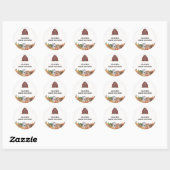 Rustiek land lokaal geteeld Veggie Baby shower Ronde Sticker (Vel)