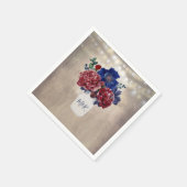 Rustiek Land Marine en Bourgondische bruiloft Servet (Hoek)