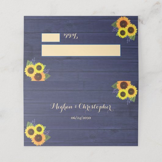 Rustiek Land Marine Hout Zonnebloem Bloemen Bruilo Plaatskaartje (Buitenkant ongevouwen)