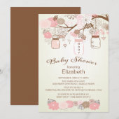 Rustiek Land Mason Jar Baby shower Kaart (Voorkant / Achterkant)