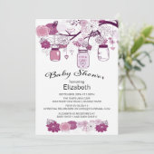 Rustiek Land Mason Jar Baby shower Kaart (Staand voorkant)