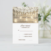 Rustiek Land Mason Jars Lights Kant Hout RSVP (Staand voorkant)