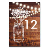 RUSTIEK LAND MASON POT TAFEL NUMMER KAART (Voorkant)