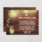 Rustiek Land Mason String Lights Honeymoon Fonds Briefkaart (Voorkant / Achterkant)