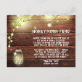 Rustiek Land Mason String Lights Honeymoon Fonds Briefkaart (Voorkant)