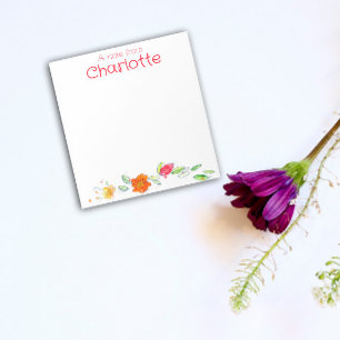 Rustiek Land oranje wilde bloem waterverf Notitieblok