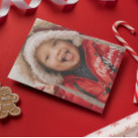 Rustiek Land Plaid Vrolijk Kerstfeest Familie Foto Feestdagenkaart<br><div class="desc">Leuk en feestelijk,  deze fotokaarten zijn de beste manier om warme wensen te sturen dit vakantieseizoen. Het ontwerp is voorzien van een waterverf rendierschedel met slinger. De achterkant is een rood geruit patroon en alle tekst is volledig aanpasbaar.</div>