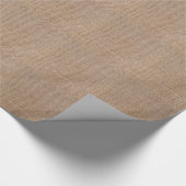 Rustiek Land Plain Burlap Print Cadeaupapier (Hoek)