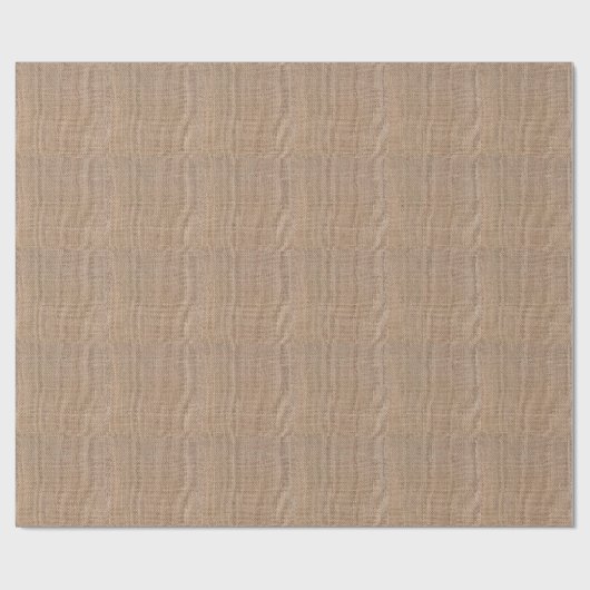 Rustiek Land Plain Burlap Print Cadeaupapier (Vlak)
