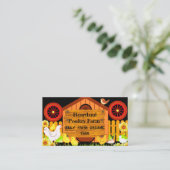 Rustiek Land Pluimvee Boerderij Boerderij Biologis Visitekaartje (Staand voorkant)