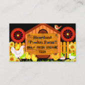 Rustiek Land Pluimvee Boerderij Boerderij Biologis Visitekaartje (Voorkant)