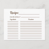 Rustiek Land  Recept Kaart Douche Insert (Voorkant)