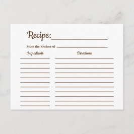 Rustiek Land  Recept Kaart Douche Insert