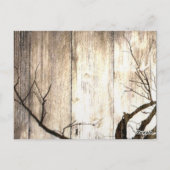 Rustiek land Red Barn Winter Wedding bedankt Briefkaart (Achterkant)