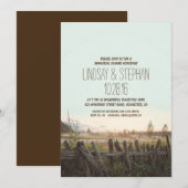 rustiek land repetitie dineruitnodigingen kaart (Voorkant / Achterkant)