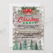 Rustiek Land rode boog stropdas Vakantie Kerstfees Kaart (Voorkant)