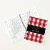 Rustiek Land Rood Gingham Familie Recept Boek (Binnen)