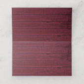 Rustiek Land Rood Hout Zonnebloem Bloemen Bruiloft Plaatskaartje (Binnenkant ongevouwen)