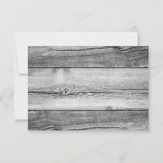 Rustiek Land Rozen Bruiloft RSVP (Achterkant)