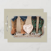 Rustiek Land Save the Date Foto Briefkaart (Voorkant / Achterkant)