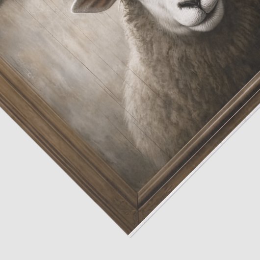 Rustiek Land Schaap Ram Decoupage Weefsel Papier (Detail)