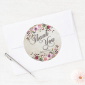 Rustiek Land Schuur Bruiloft Pioenen Mason Jar Ronde Sticker (Envelop)