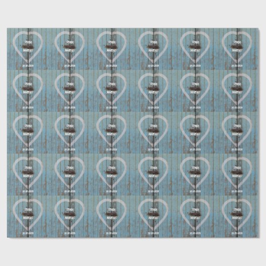 Rustiek Land schuur deur bruiloft aandenken Cadeaupapier (Vlak)