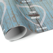 Rustiek Land schuur deur bruiloft aandenken Cadeaupapier (Rol Hoek)