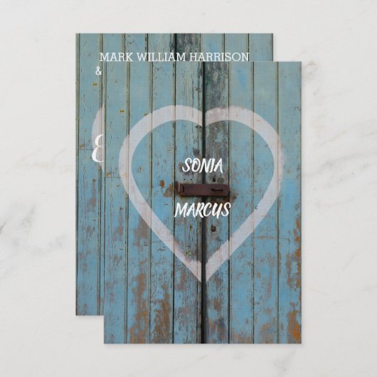 Rustiek land schuur door Verloving Aankondiging (Voorkant / Achterkant)