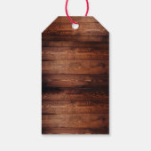 Rustiek land schuur hout Dank u bruiloft Cadeaulabel (Achterkant)