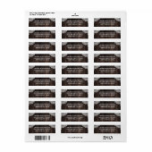 Rustiek Land Schuur Hout en Kant Bruiloft Etiket (Full Sheet)