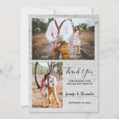 Rustiek land schuur hout foto Dank u bruiloft Kaart (Voorkant)