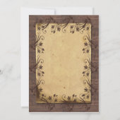 Rustiek Land Schuur Hout Schoonheid Bruiloft Uitno Kaart (Achterkant)