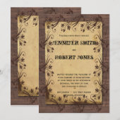 Rustiek Land Schuur Hout Schoonheid Bruiloft Uitno Kaart (Voorkant / Achterkant)