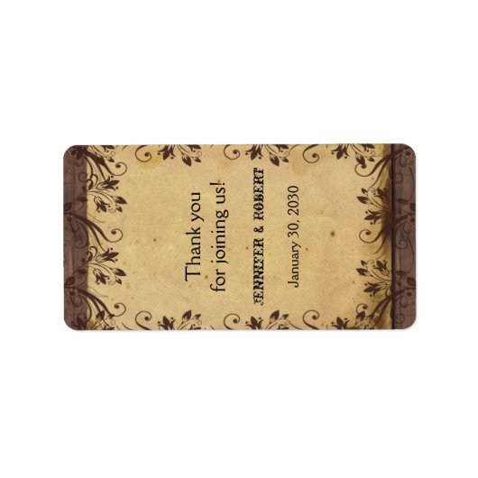 Rustiek Land Schuur Houten Bruiloft Lip Balm Label (Voorkant)