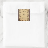 Rustiek Land Schuur Houten Schoonheid Envelop Seal Vierkante Sticker (Tas)