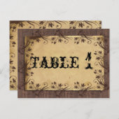 Rustiek Land Schuur Houten Schoonheid Tafel Nummer Briefkaart (Voorkant / Achterkant)