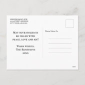 Rustiek Land Stijlvolle Foto Houten Plank Print Feestdagenkaart (Achterkant)